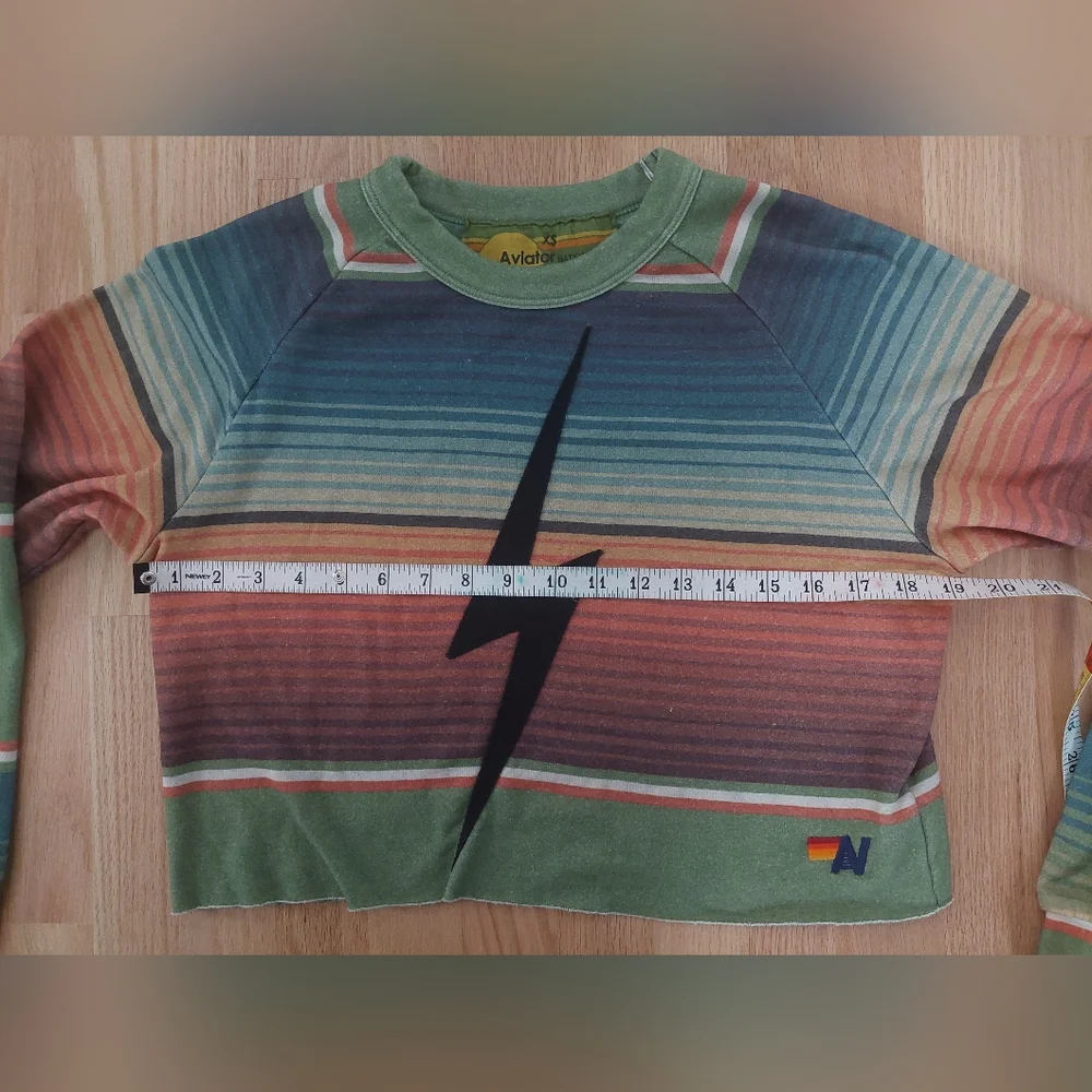 Aviator Nation Bolt Crop in Tulum Jungle Green - Picture 2 of 10